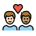 1F468 1F3FB 200D 2764 FE0F 200D 1F468 1F3FD Smiley – OpenMoji