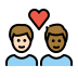 1F468 1F3FB 200D 2764 FE0F 200D 1F468 1F3FE Smiley – OpenMoji