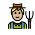 1F468 1F3FC 200D 1F33E Smiley – OpenMoji