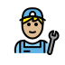 1F468 1F3FC 200D 1F527 Smiley – OpenMoji