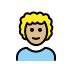 1F468 1F3FC 200D 1F9B1 Smiley – OpenMoji