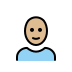 1F468 1F3FC 200D 1F9B2 Smiley – OpenMoji