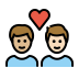 1F468 1F3FC 200D 2764 FE0F 200D 1F468 1F3FB Smiley – OpenMoji