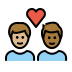 1F468 1F3FC 200D 2764 FE0F 200D 1F468 1F3FE Smiley – OpenMoji