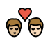 1F468 1F3FC 200D 2764 FE0F 200D 1F48B 200D 1F468 1F3FB Smiley – OpenMoji