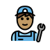 1F468 1F3FD 200D 1F527 Smiley – OpenMoji