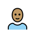 1F468 1F3FD 200D 1F9B2 Smiley – OpenMoji