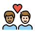 1F468 1F3FD 200D 2764 FE0F 200D 1F468 1F3FB Smiley – OpenMoji