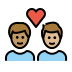 1F468 1F3FD 200D 2764 FE0F 200D 1F468 1F3FC Smiley – OpenMoji