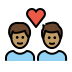 1F468 1F3FD 200D 2764 FE0F 200D 1F468 1F3FD Smiley – OpenMoji