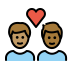 1F468 1F3FD 200D 2764 FE0F 200D 1F468 1F3FE Smiley – OpenMoji