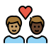 1F468 1F3FD 200D 2764 FE0F 200D 1F468 1F3FF Smiley – OpenMoji