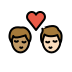 1F468 1F3FD 200D 2764 FE0F 200D 1F48B 200D 1F468 1F3FB Smiley – OpenMoji