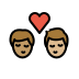 1F468 1F3FD 200D 2764 FE0F 200D 1F48B 200D 1F468 1F3FC Smiley – OpenMoji