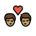 1F468 1F3FD 200D 2764 FE0F 200D 1F48B 200D 1F468 1F3FD Smiley – OpenMoji