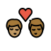 1F468 1F3FD 200D 2764 FE0F 200D 1F48B 200D 1F468 1F3FE Smiley – OpenMoji