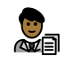 1F468 1F3FE 200D 1F4BC Smiley – OpenMoji