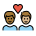 1F468 1F3FE 200D 2764 FE0F 200D 1F468 1F3FC Smiley – OpenMoji