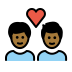 1F468 1F3FE 200D 2764 FE0F 200D 1F468 1F3FE Smiley – OpenMoji