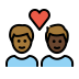 1F468 1F3FE 200D 2764 FE0F 200D 1F468 1F3FF Smiley – OpenMoji
