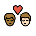 1F468 1F3FE 200D 2764 FE0F 200D 1F48B 200D 1F468 1F3FB Smiley – OpenMoji