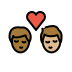 1F468 1F3FE 200D 2764 FE0F 200D 1F48B 200D 1F468 1F3FC Smiley – OpenMoji
