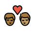 1F468 1F3FE 200D 2764 FE0F 200D 1F48B 200D 1F468 1F3FD Smiley – OpenMoji