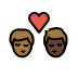 1F468 1F3FE 200D 2764 FE0F 200D 1F48B 200D 1F468 1F3FF Smiley – OpenMoji