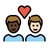 1F468 1F3FF 200D 2764 FE0F 200D 1F468 1F3FB Smiley – OpenMoji
