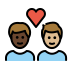 1F468 1F3FF 200D 2764 FE0F 200D 1F468 1F3FC Smiley – OpenMoji
