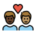 1F468 1F3FF 200D 2764 FE0F 200D 1F468 1F3FD Smiley – OpenMoji