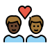 1F468 1F3FF 200D 2764 FE0F 200D 1F468 1F3FE Smiley – OpenMoji