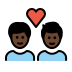 1F468 1F3FF 200D 2764 FE0F 200D 1F468 1F3FF Smiley – OpenMoji