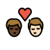 1F468 1F3FF 200D 2764 FE0F 200D 1F48B 200D 1F468 1F3FB Smiley – OpenMoji