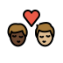 1F468 1F3FF 200D 2764 FE0F 200D 1F48B 200D 1F468 1F3FC Smiley – OpenMoji