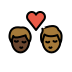 1F468 1F3FF 200D 2764 FE0F 200D 1F48B 200D 1F468 1F3FE Smiley – OpenMoji