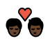 1F468 1F3FF 200D 2764 FE0F 200D 1F48B 200D 1F468 1F3FF Smiley – OpenMoji
