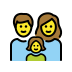 1F468 200D 1F469 200D 1F467 Smiley – OpenMoji