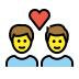 1F468 200D 2764 FE0F 200D 1F468 Smiley – OpenMoji