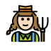 1F469 1F3FB 200D 1F33E Smiley – OpenMoji