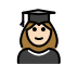 1F469 1F3FB 200D 1F393 Smiley – OpenMoji
