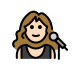 1F469 1F3FB 200D 1F3A4 Smiley – OpenMoji