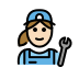1F469 1F3FB 200D 1F527 Smiley – OpenMoji
