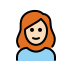 1F469 1F3FB 200D 1F9B0 Smiley – OpenMoji