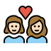 1F469 1F3FB 200D 2764 FE0F 200D 1F469 1F3FB Smiley – OpenMoji