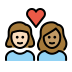 1F469 1F3FB 200D 2764 FE0F 200D 1F469 1F3FD Smiley – OpenMoji