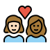 1F469 1F3FB 200D 2764 FE0F 200D 1F469 1F3FE Smiley – OpenMoji