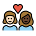 1F469 1F3FB 200D 2764 FE0F 200D 1F469 1F3FF Smiley – OpenMoji