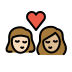 1F469 1F3FB 200D 2764 FE0F 200D 1F48B 200D 1F469 1F3FC Smiley – OpenMoji
