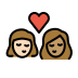 1F469 1F3FB 200D 2764 FE0F 200D 1F48B 200D 1F469 1F3FD Smiley – OpenMoji